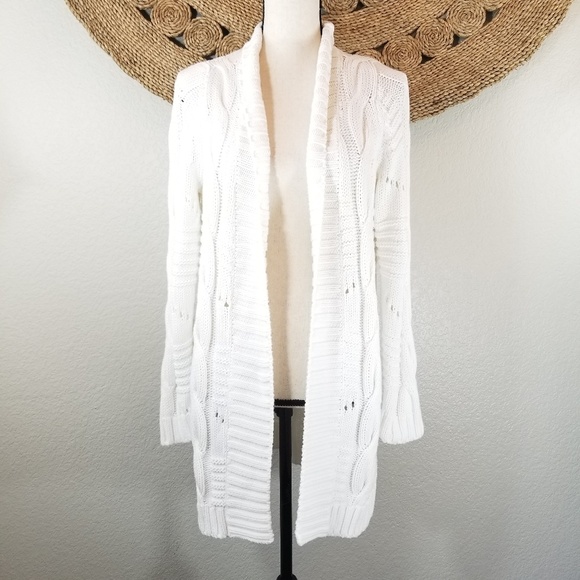 525 America Sweaters - 525 America long cable knit open sweater Small i21